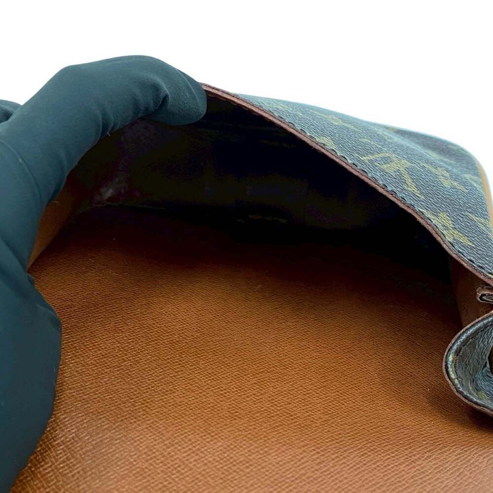 LOUIS VUITTON Vintage Brown Monogram Leather Pochette Shoulder Bag - Picture 9 of 9